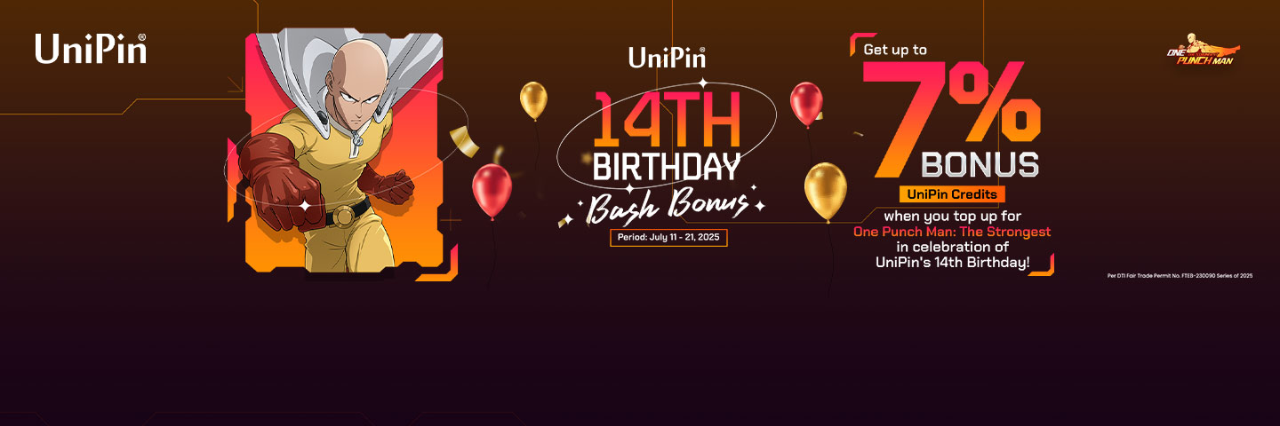UniPin 14th Birthday Bash Bonus: One Punch Man: The Strongest (PH)
